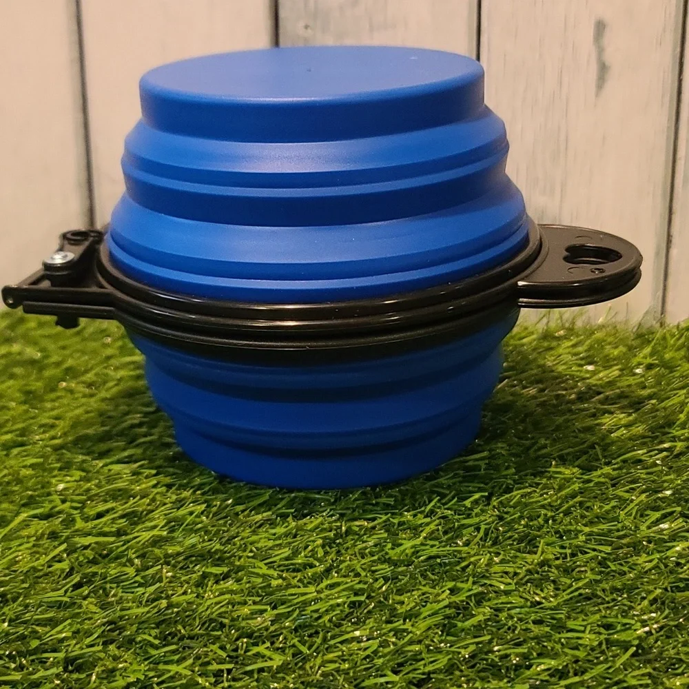 PET BOWL dual sided collapsing small pet travel bowl, asst colors *HP*HP*